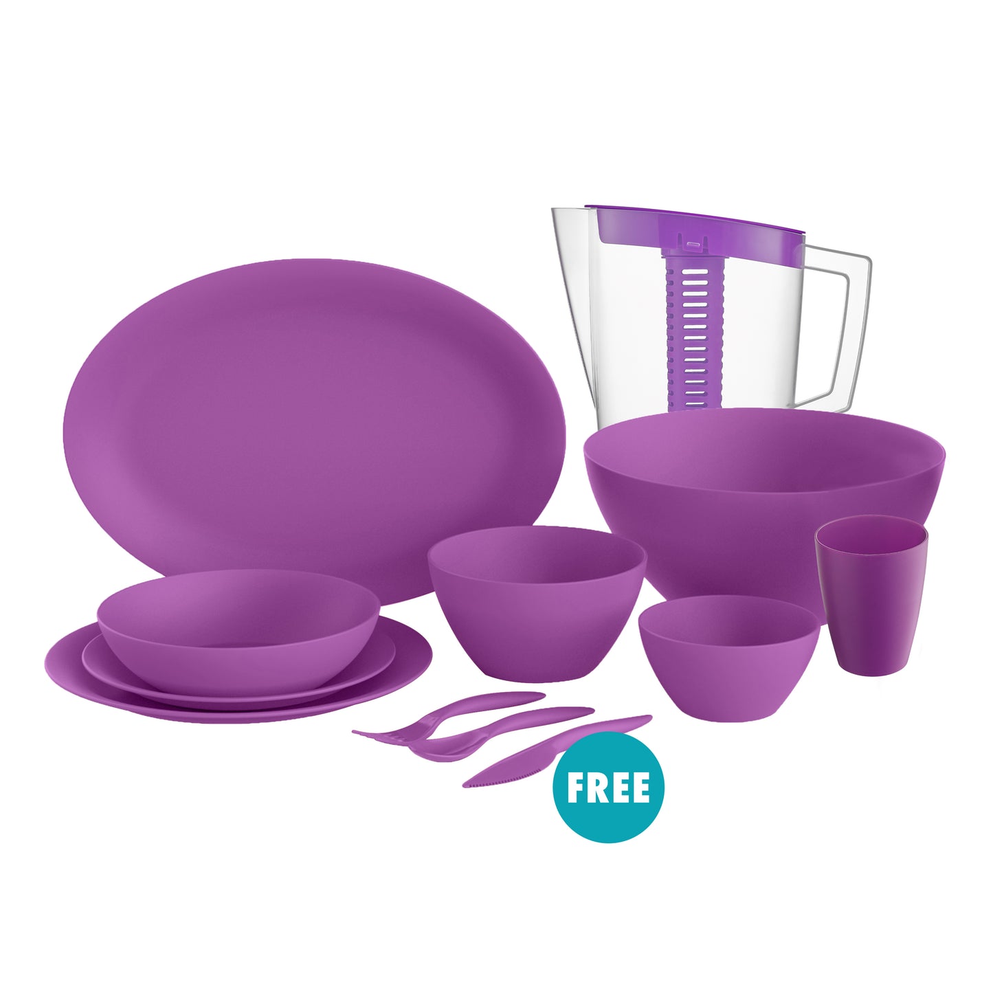 Lifestyle Tableware 27 pcs. Dinner Set + FREE Cutlery 12 pcs.