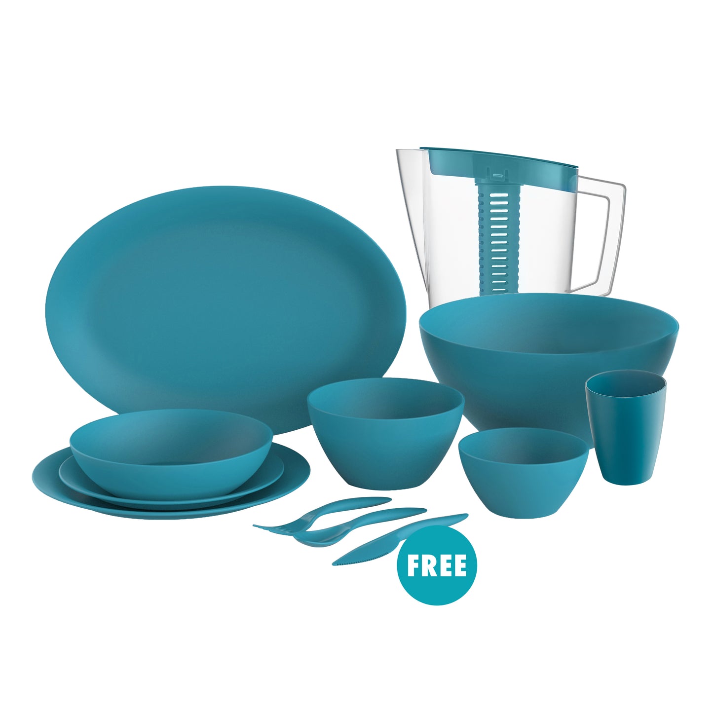 Lifestyle Tableware 27 pcs. Dinner Set + FREE Cutlery 12 pcs.